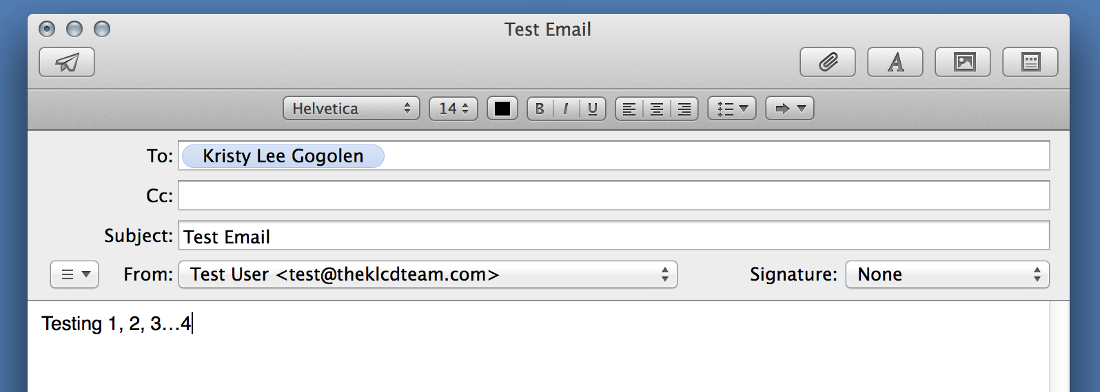 Test emails